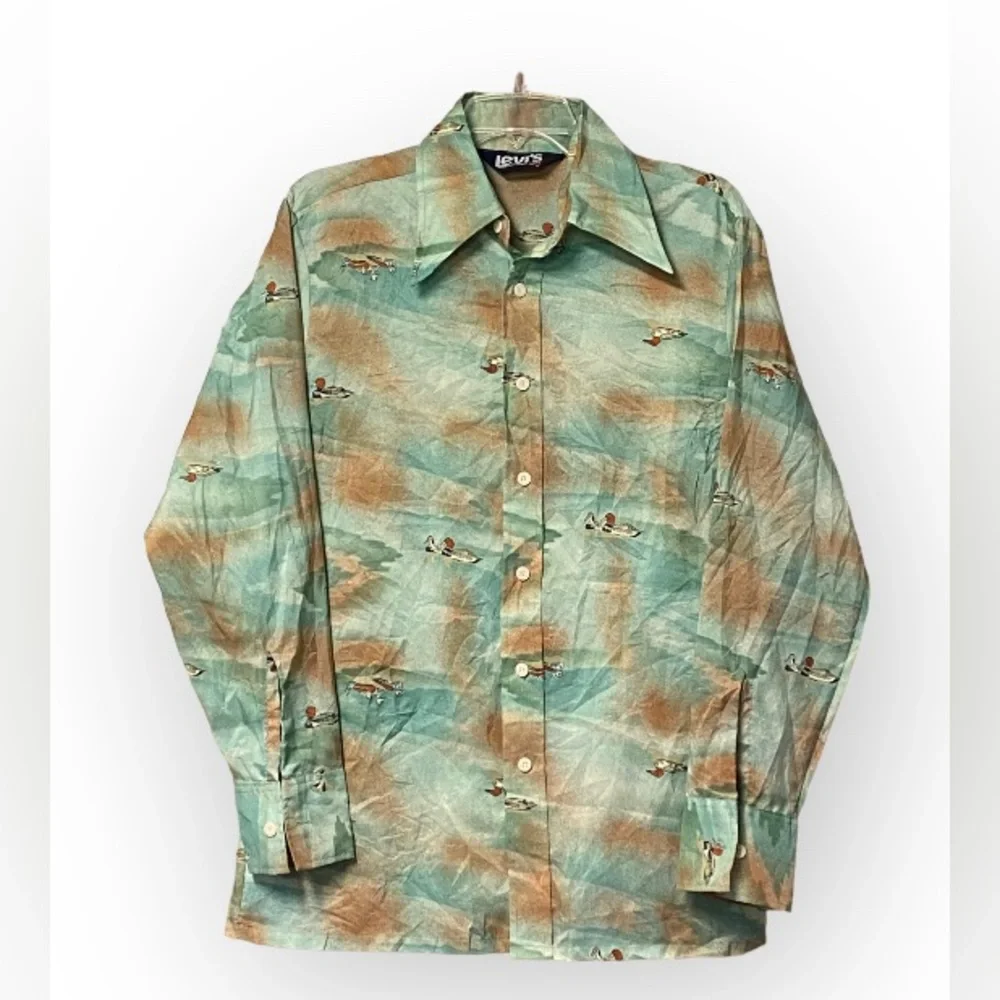 NWT LEVIS Vintage 1970s Clothing Western Casual Button shirt Rare